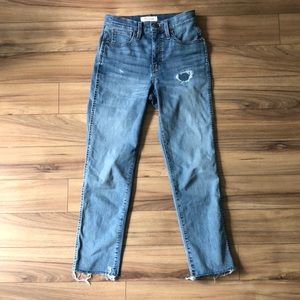 Madewell stovepipe jean in size 25